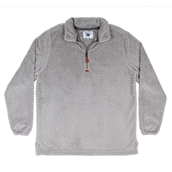 Nordic Fleece Gray Trysil Plush 3/4 Zip Pullover - Picture 4 of 6